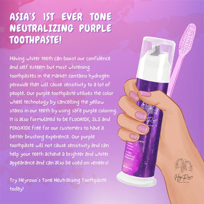 HeyRoxo Tone Neutralizing Purple Toothpaste