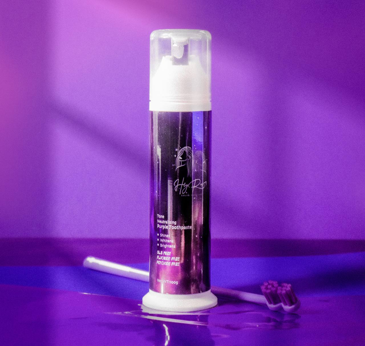 HeyRoxo Tone Neutralizing Purple Toothpaste